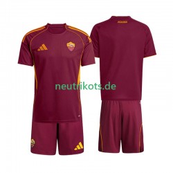 Fußballtrikot AS Rom Kinder Heim 2025-2026 Kurzarm