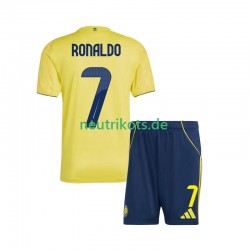 Fußballtrikot Al Nassr Cristiano Ronaldo 7 Kinder Heim 2025-2026 Kurzarm