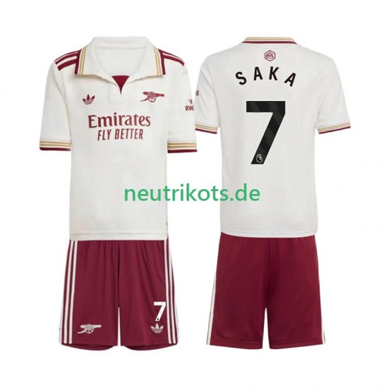 Fußballtrikot Arsenal Bukayo Saka 7 Kinder Ausweich 2025-2026 Kurzarm
