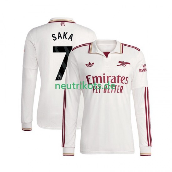 Fußballtrikot Arsenal Bukayo Saka 7 Herren Ausweich 2025-2026 Langarm