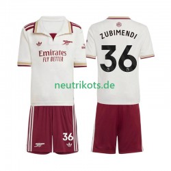 Fußballtrikot Arsenal Martin Zubimendi 36 Kinder Ausweich 2025-2026 Kurzarm