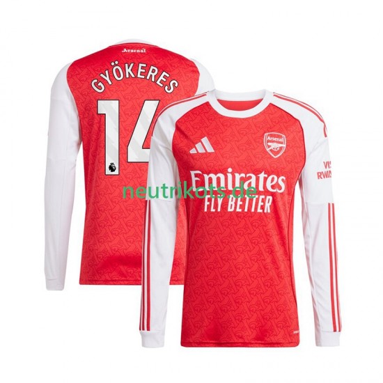 Fußballtrikot Arsenal Viktor Gyokeres 14 Herren Heim 2025-2026 Langarm