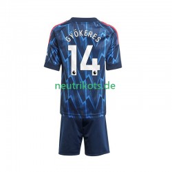 Fußballtrikot Arsenal Viktor Gyokeres 14 Kinder Auswärts 2025-2026 Kurzarm