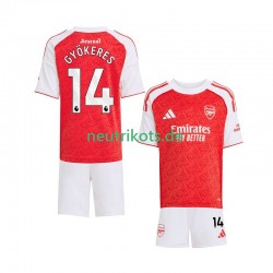 Fußballtrikot Arsenal Viktor Gyokeres 14 Kinder Heim 2025-2026 Kurzarm