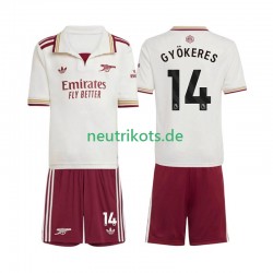 Fußballtrikot Arsenal Viktor Gyokeres 14 Kinder Ausweich 2025-2026 Kurzarm