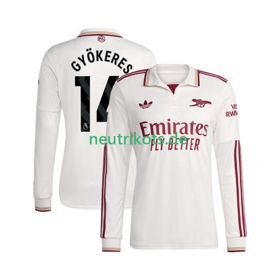Fußballtrikot Arsenal Viktor Gyokeres 14 Herren Ausweich 2025-2026 Langarm