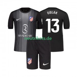 Fußballtrikot Atlético Madrid Jan Oblak 13 Torwart Kinder Auswärts 2025-2026 Kurzarm