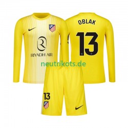 Fußballtrikot Atlético Madrid Jan Oblak 13 Torwart Kinder Heim 2025-2026 Langarm