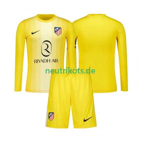 Fußballtrikot Atlético Madrid Torwart Kinder Heim 2025-2026 Langarm