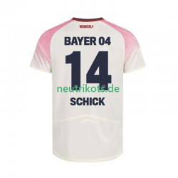 Fußballtrikot Bayer 04 Leverkusen Patrik Schick 14 Herren Auswärts 2025-2026 Kurzarm
