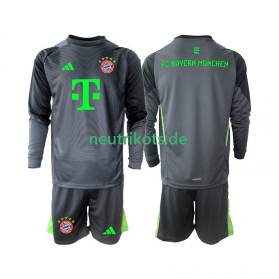Fußballtrikot FC Bayern München Torwart Kinder Auswärts 2025-2026 Langarm