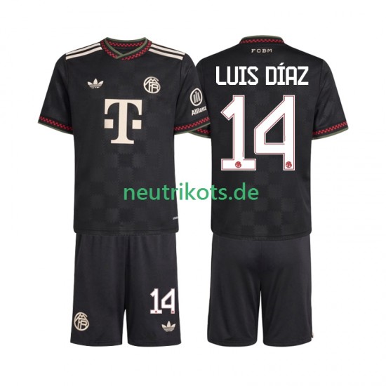 Fußballtrikot FC Bayern München Luis Diaz 14 Kinder Ausweich 2025-2026 Kurzarm