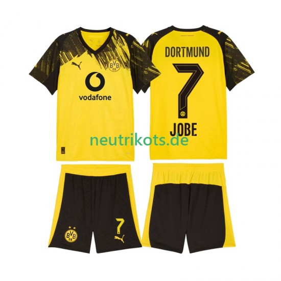Fußballtrikot Borussia Dortmund Jobe Bellingham 7 Kinder Heim 2025-2026 Kurzarm