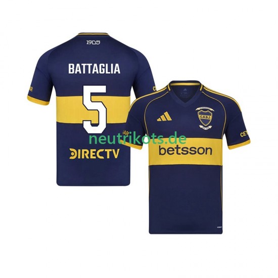 Fußballtrikot Boca Juniors Rodrigo Battaglia 5 Herren Heim 2025-2026 Kurzarm