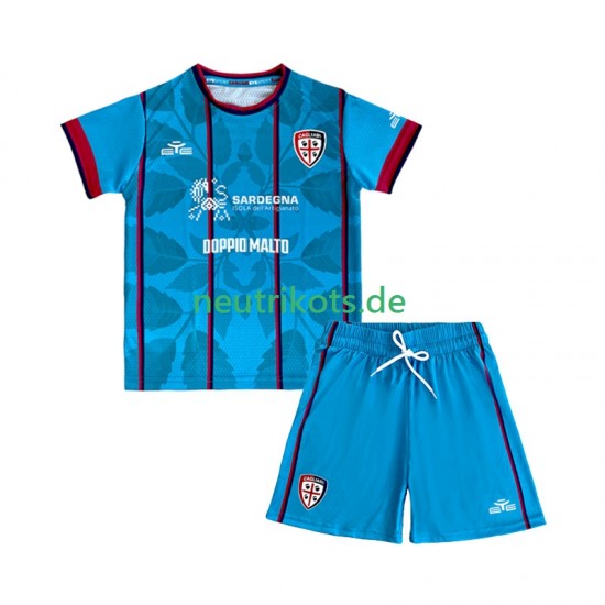 Fußballtrikot Cagliari Kinder Ausweich 2025-2026 Kurzarm
