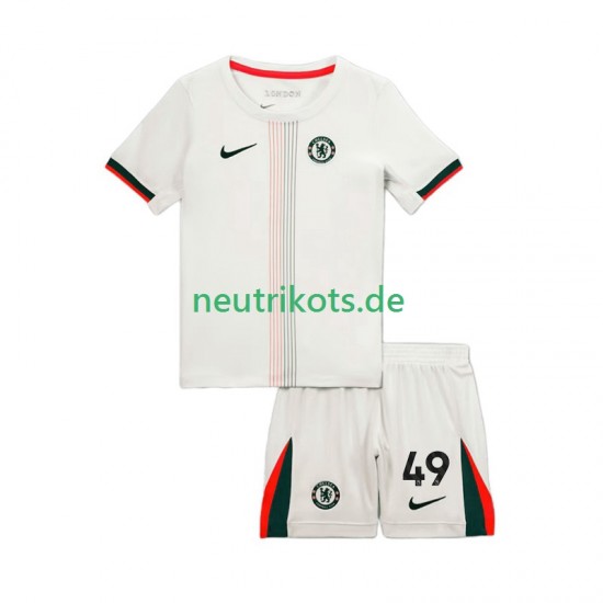 Fußballtrikot Chelsea Alejandro Garnacho 49 Kinder Auswärts 2025-2026 Kurzarm