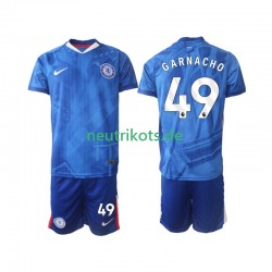 Fußballtrikot Chelsea Alejandro Garnacho 49 Kinder Heim 2025-2026 Kurzarm