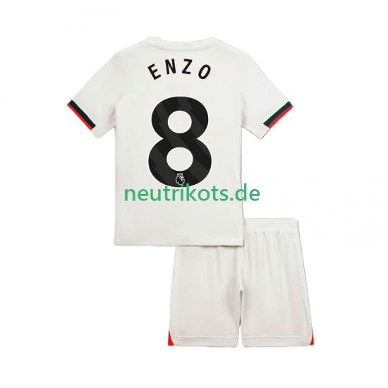Fußballtrikot Chelsea Enzo Fernandez 8 Kinder Auswärts 2025-2026 Kurzarm
