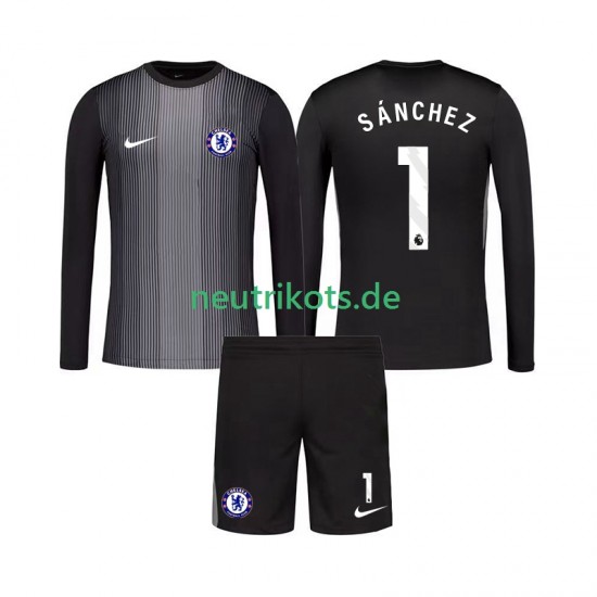 Fußballtrikot Chelsea Robert Sanchez 1 Torwart Kinder Heim 2025-2026 Langarm