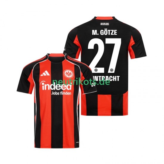 Fußballtrikot Eintracht Frankfurt Mario Gotze 27 Herren Heim 2025-2026 Kurzarm