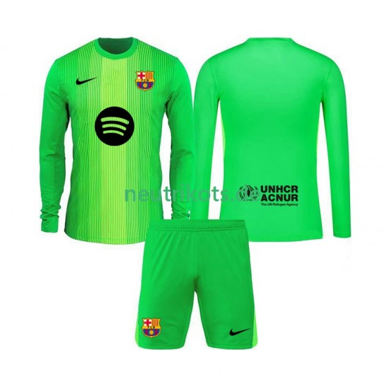 Fußballtrikot FC Barcelona Torwart Kinder Heim 2025-2026 Langarm