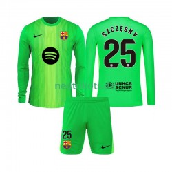 Fußballtrikot FC Barcelona Szczesny 25 Torwart Kinder Heim 2025-2026 Langarm