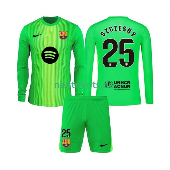Fußballtrikot FC Barcelona Szczesny 25 Torwart Kinder Heim 2025-2026 Langarm