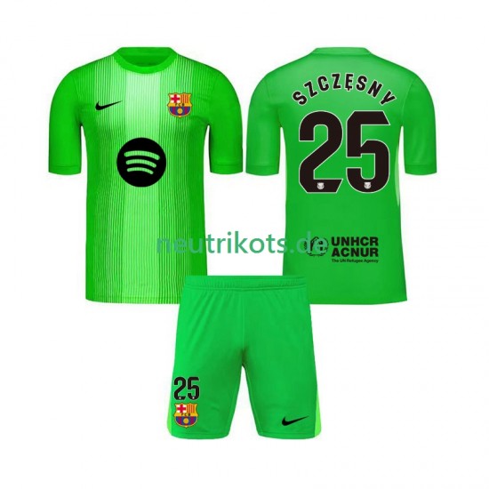 Fußballtrikot FC Barcelona Szczesny 25 Torwart Kinder Heim 2025-2026 Kurzarm
