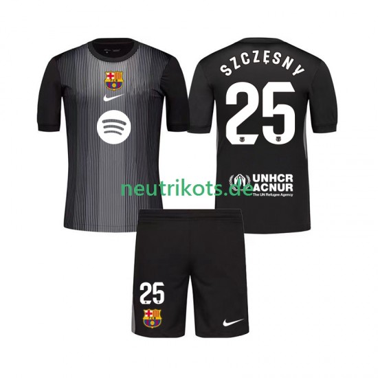 Fußballtrikot FC Barcelona Szczesny 25 Torwart Kinder Ausweich 2025-2026 Kurzarm