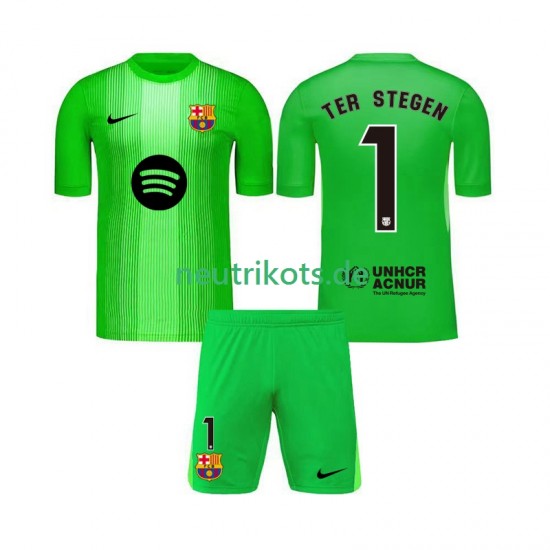Fußballtrikot FC Barcelona Ter Stegen 1 Torwart Kinder Heim 2025-2026 Kurzarm
