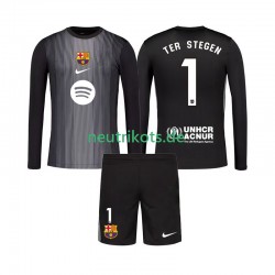 Fußballtrikot FC Barcelona Ter Stegen 1 Torwart Kinder Ausweich 2025-2026 Langarm