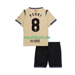 Fußballtrikot FC Barcelona Pedri 8 UCL Kinder Auswärts 2025-2026 Kurzarm