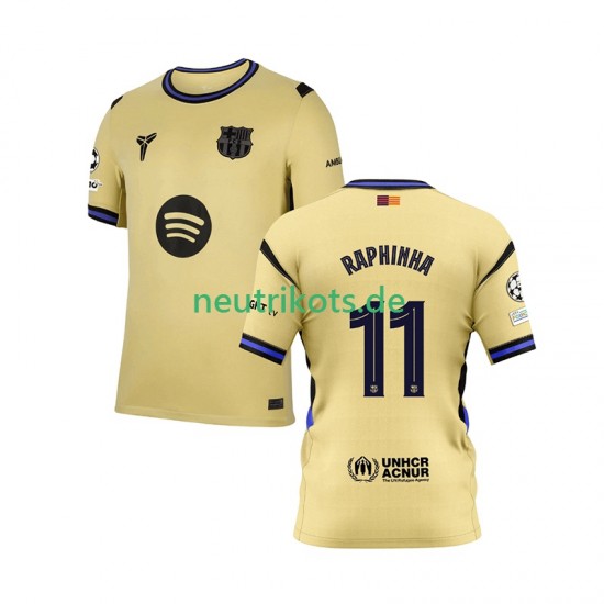 Fußballtrikot FC Barcelona Raphinha 11 Champions League Herren Auswärts 2025-2026 Kurzarm