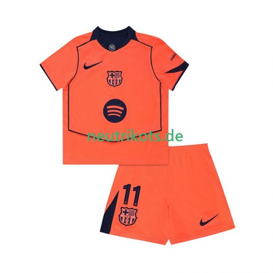 Fußballtrikot FC Barcelona Raphinha 11 UCL Kinder Ausweich Kurzarm