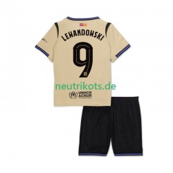 Fußballtrikot FC Barcelona Robert Lewandowski 9 UCL Kinder Auswärts 2025-2026 Kurzarm