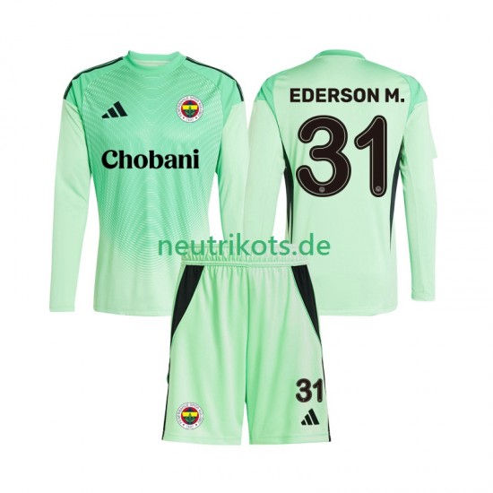 Fußballtrikot Fenerbahce Ederson Moraes 31 Torwart Kinder Auswärts 2025-2026 Langarm