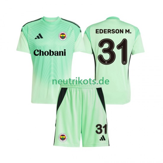 Fußballtrikot Fenerbahce Ederson Moraes 31 Torwart Kinder Auswärts 2025-2026 Kurzarm