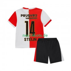 Fußballtrikot Feyenoord Rotterdam Sem Steijn 14 Kinder Heim 2025-2026 Kurzarm