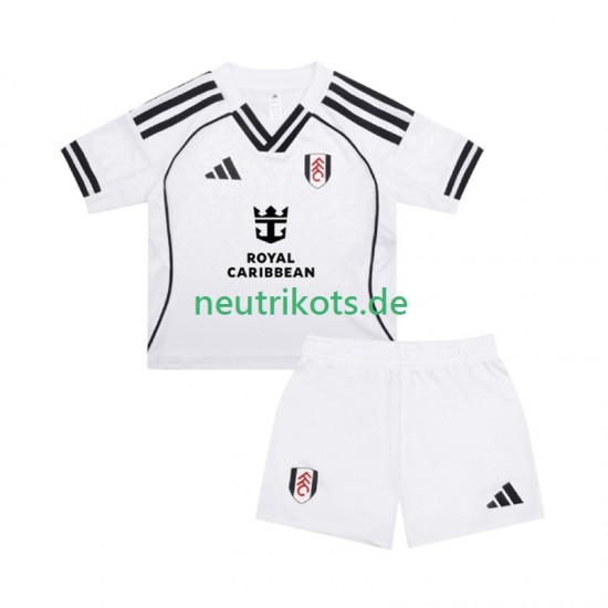 Fußballtrikot Fulham Kinder Heim 2025-2026 Kurzarm