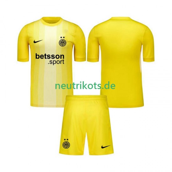 Fußballtrikot Inter Mailand Torwart Kinder Auswärts 2025-2026 Kurzarm