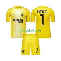Fußballtrikot Inter Mailand Yann Sommer 1 Torwart Kinder Auswärts 2025-2026 Kurzarm