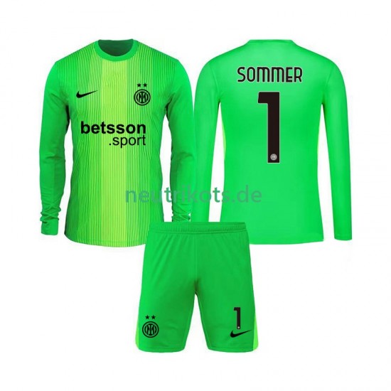 Fußballtrikot Inter Mailand Yann Sommer 1 Torwart Kinder Ausweich 2025-2026 Langarm