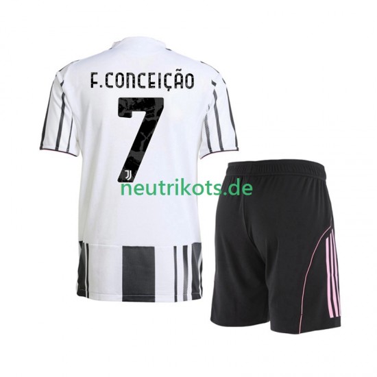 Fußballtrikot Juventus Turin Francisco Conceicao 7 Kinder Heim 2025-2026 Kurzarm