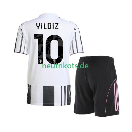Fußballtrikot Juventus Turin Kenan Yildiz 10 Kinder Heim 2025-2026 Kurzarm