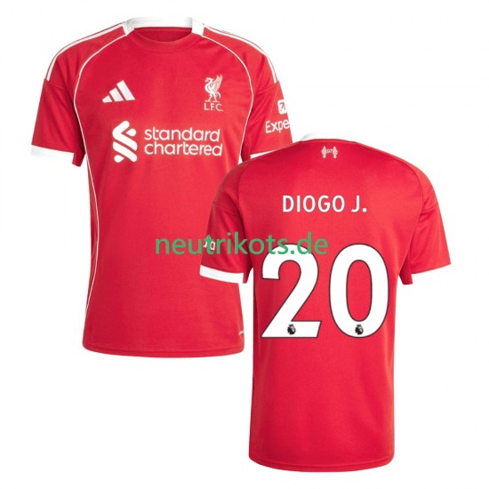Fußballtrikot Liverpool Diogo Jota 20 Herren Heim 2025-2026 Kurzarm