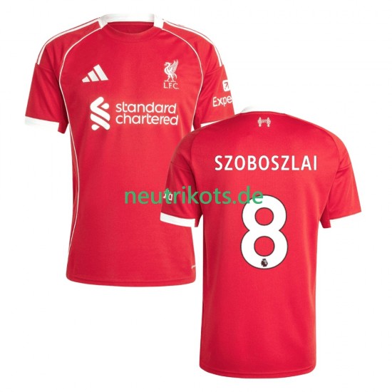Fußballtrikot Liverpool Dominik Szoboszlai 8 Herren Heim 2025-2026 Kurzarm