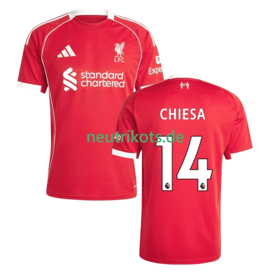 Fußballtrikot Liverpool Federico Chiesa 14 Herren Heim 2025-2026 Kurzarm