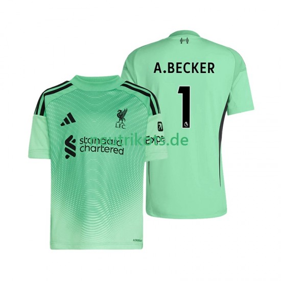 Fußballtrikot Liverpool Alisson Becker 1 Torwart Herren Heim 2025-2026 Kurzarm