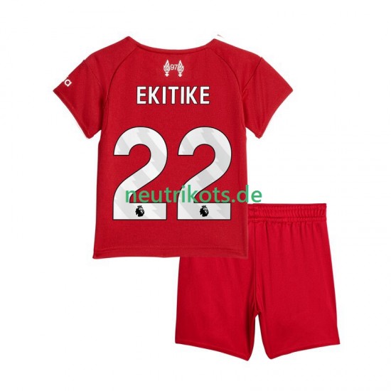 Fußballtrikot Liverpool Hugo Ekitike 22 Kinder Heim 2025-2026 Kurzarm