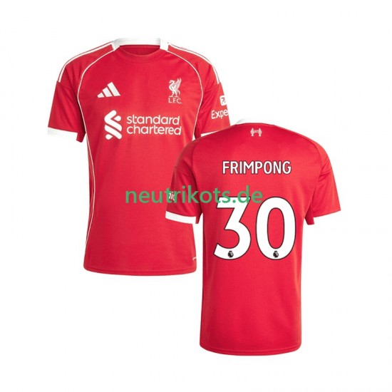 Fußballtrikot Liverpool Jeremie Frimpong 30 Herren Heim 2025-2026 Kurzarm